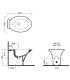 Bidet au mur monotrou collection Sculture