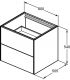 Meuble sous-vasque Ideal Standard 2 tiroirs avec lavabo sans dessus