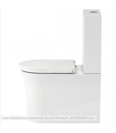 Vaso monoblocco a pavimento Duravit, serie White Tulip 219709, con trattamento WonderGliss