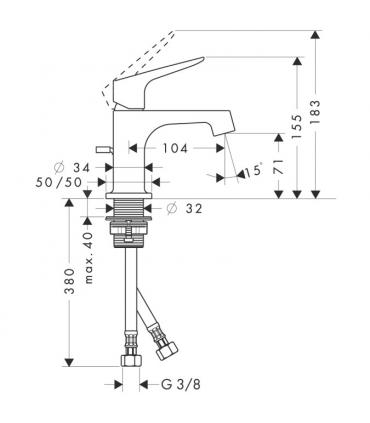 Mitigeur monotrou pour lavabo Hansgrohe axor Citterio M