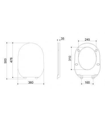 Toilet seat Ponte Giulio Casual