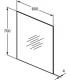 Miroir à bord poli Ideal Standard sans éclairage