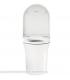 Vaso a pavimento filo parete Duravit, serie White Tulip 200109, con trattamento WonderGliss