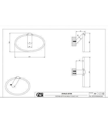 Porta salviette ad anello Gessi Ovale 25709