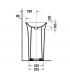 Lavabo freestanding Duravit, White Tulip, 2703500070