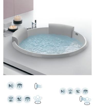 Hot tub Bolla white chrome nozzles with frame