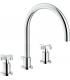 Faucet for washbasin  3 holes Nobili series  Lira a long mouth  with drain