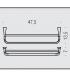 Towel rail double Colombo collection land b2888 chrome.