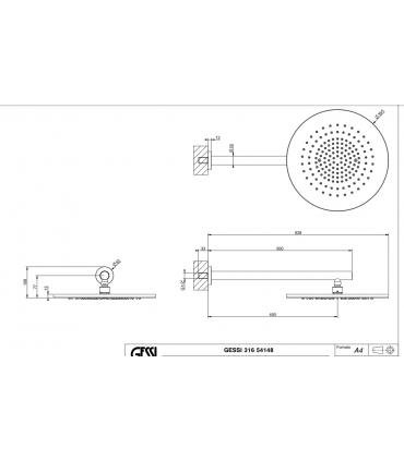 Wall shower head Gessi Intreccio collection art. 54148
