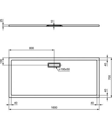 Ideal Standard Ultraflat New rectangular shower tray