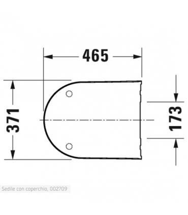 Sedile per wc Duravit, serie White Tulip con chiusura rallentata 002709