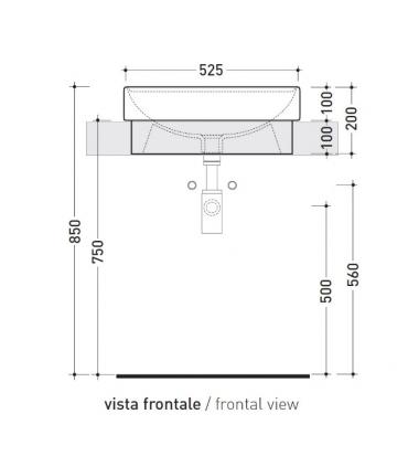 Lavabo da incasso Ceramica Flaminia serie Twin 5055