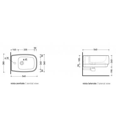 Bidet Sospeso Ceramica Flaminia Serie Flag FG218