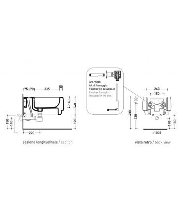 Bidet Sospeso Ceramica Flaminia Serie Flag FG218