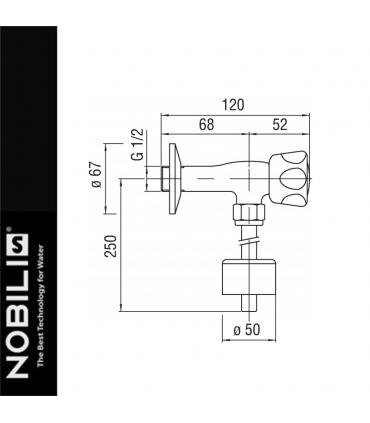 Tap for urinal, chrome Nobili AV00503