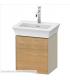 Duravit wall-hung vanity unit, White Tulip 4240L series, with door in Natural Oak