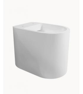Toilet seat with metallic hinges, ceramic dolomite collection Gemma 2