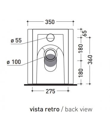 Back to wall toilet Ceramica Flaminia Astra AS117G go clean