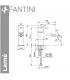 Bidet mixer single hole Fantini Lame'