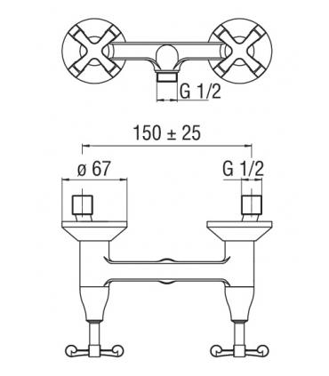 External shower mixer no Complete hand shower No bili Carlos CP230CR, chrome