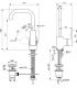 High basin mixer with Ideal Standard Ceraplan 3 drain