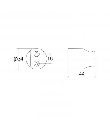 Support pour douchette, collection beta, collection Linea  douche, modèle e 541714, ABS, chrome