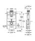 Modulo autoportante per wc sospeso fino a 400kg, Grohe Rapid SL art.38