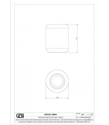 GESSI verre sur pied Goccia blanc art.38034