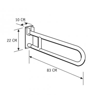 HATRIA barra di sostegno ribaltabile 60 cm serie Autonomy art.Y0DA