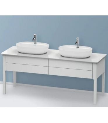 Base lavabo a pavimento per due lavabi, Duravit collezione Luv 2 cassetti