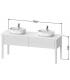 Meuble pour deux lavabos, collection Duravit Luv 2 tiroirs