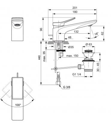Miscelatore lavabo Ideal Standard Conca BC753