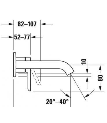 Parti esterne per miscelatore lavabo, Duravit serie C.1