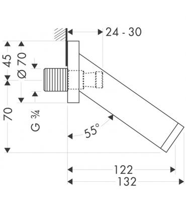 Bec de distribution baignoire 3/4'' Starck Hansgrohe AXOR