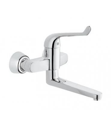 Wall mounted mixer for washbasin Grohe collection Euroeco with clinical handle