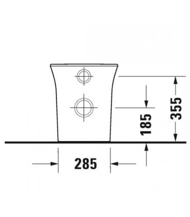 Duravit back to wall toilet, White Tulip 200109 series