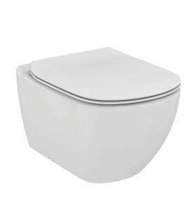 Toilet suspended Ideal Standard Tesi series, T3546 art ceramic white finish, Aquablade Technology (no rim). Including seat with