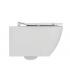 Toilet suspended Ideal Standard Tesi series, T3546 art ceramic white finish, Aquablade Technology (no rim). Including seat with