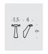 Clothes hook Colombo collection land cd67 chrome 5,5x9 cm