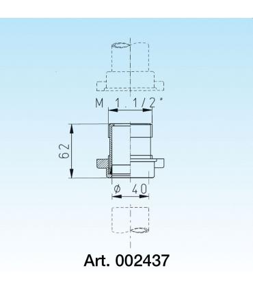 LIRA ADATTATORE PER TUBO DN40 art.2437