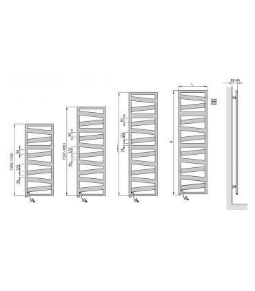 Sèche-serviettes électrique Zehnder Ribbon