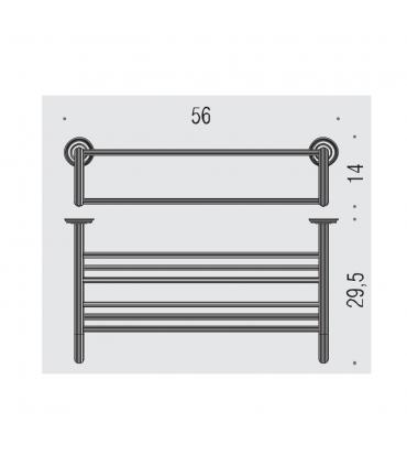 Towel holder for hotel da 56cm Colombo Hermitage B33870