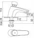 Timed single hole basin tap Nobili