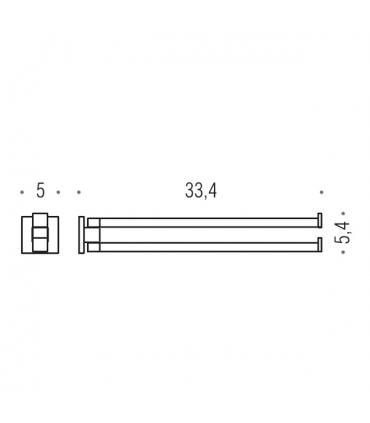 Portasalviette doppio a snodo Colombo Basic Q B37120