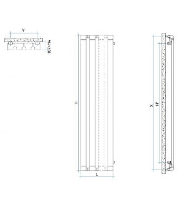 Radiatore Irsap Step_V cromato verticale