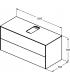 Ideal Standard meuble sous-vasque 2 tiroirs en placage de bois Conca