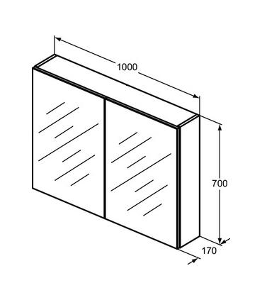 Specchio contenitore 2 ante Ideal Standard