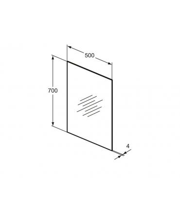 Miroir à bord poli Ideal Standard sans éclairage