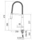 Sink kitchen mixer Nobili Likid with spring and hand shower