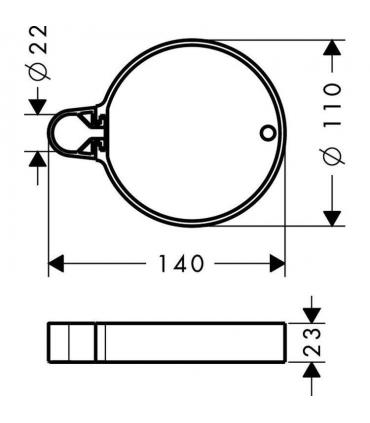 Soap holder for rail slider Hansgrohe